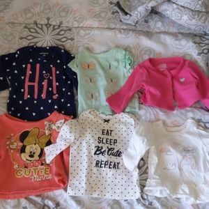 6 Newborn Tops
